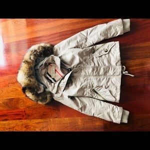 Burberry Brit down jacket with fur collar